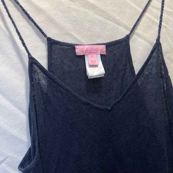 Lilly Pulitzer Navy Knit Tank Top - Picture 2 of 5